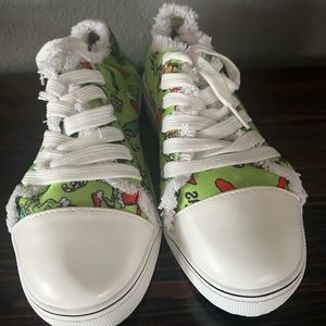 Christmas Grinch Printed Daily Canvas Shoes